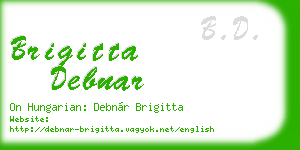 brigitta debnar business card
