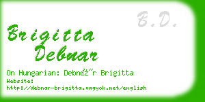 brigitta debnar business card